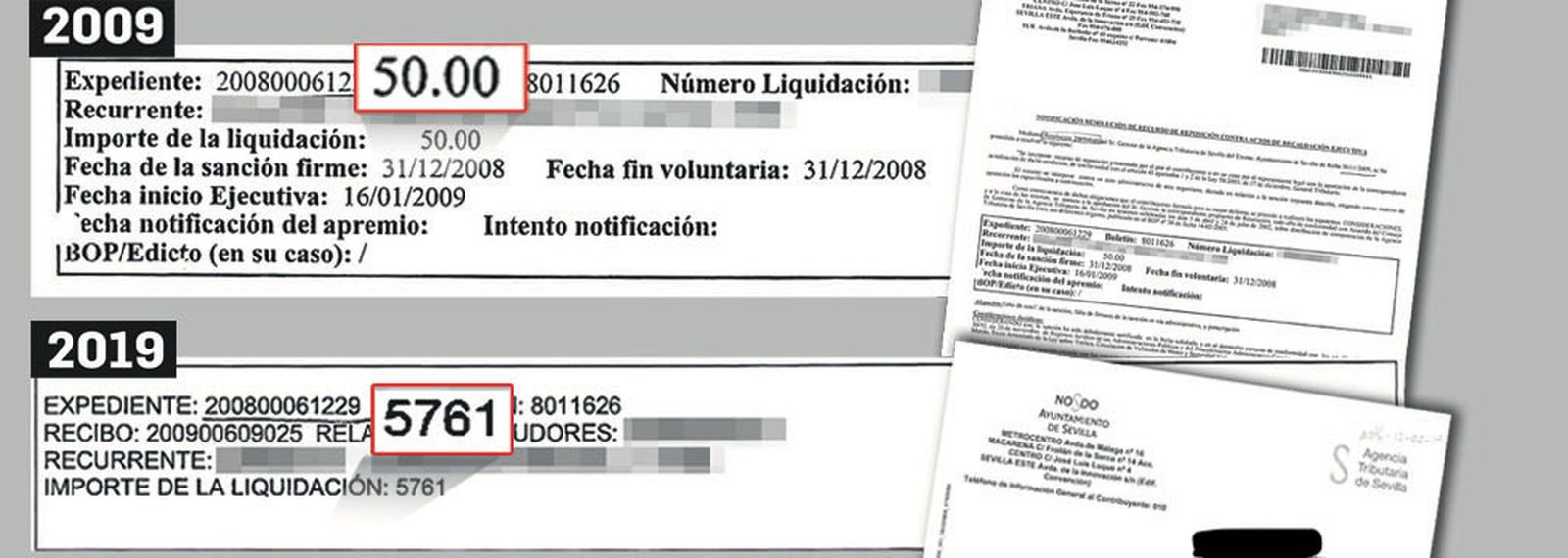 Una de las multas que han sido notificadas diez años después