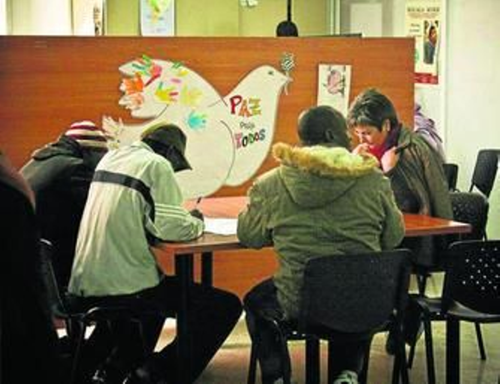 Clases para inmigrantes en la sede de la ONG Málaga Acoge.