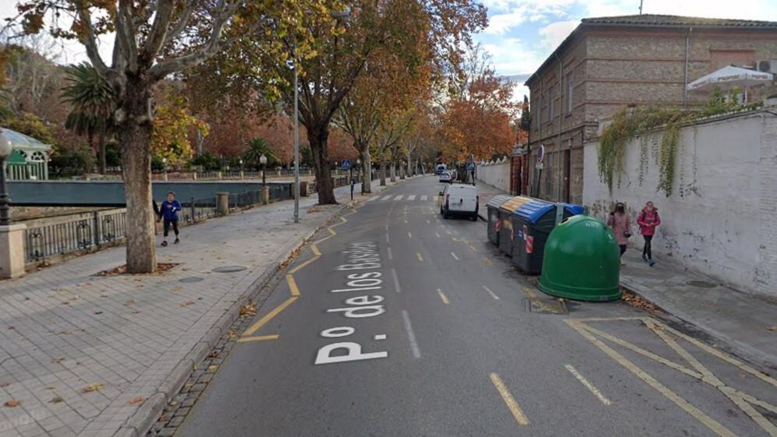 Paseo de los Basilios, tal y como está ahora.