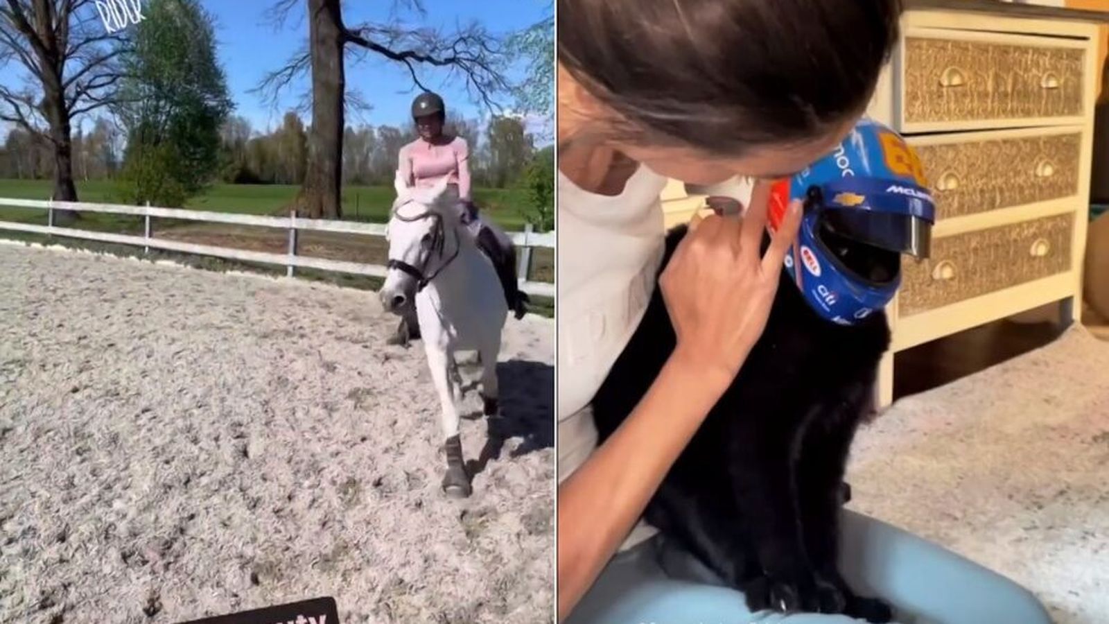 Imágenes en las redes que ponen de manifiesto la relación del piloto y la periodista.