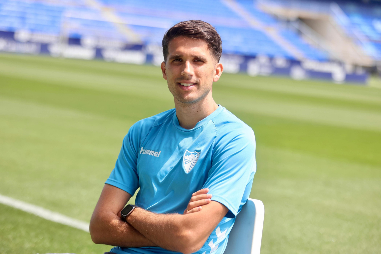 Las fotos de la entrevista a Juanpe, jugador del Málaga CF