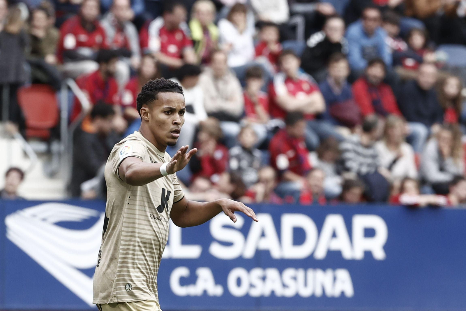 Lázaro Vinicius anotó en El Sadar su tercer gol del presente curso