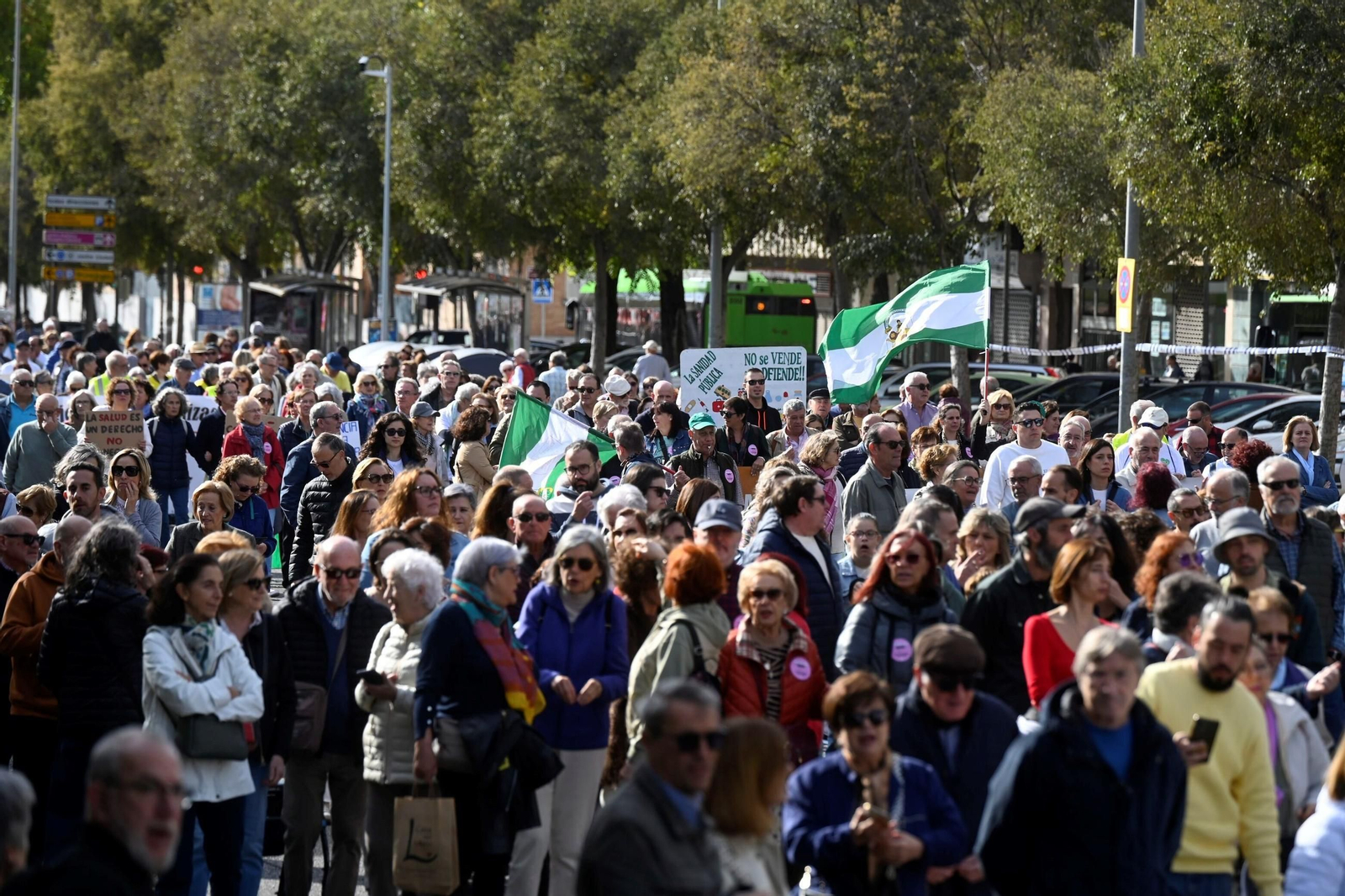 La manifestación en defensa de la sanidad pública en Córdoba