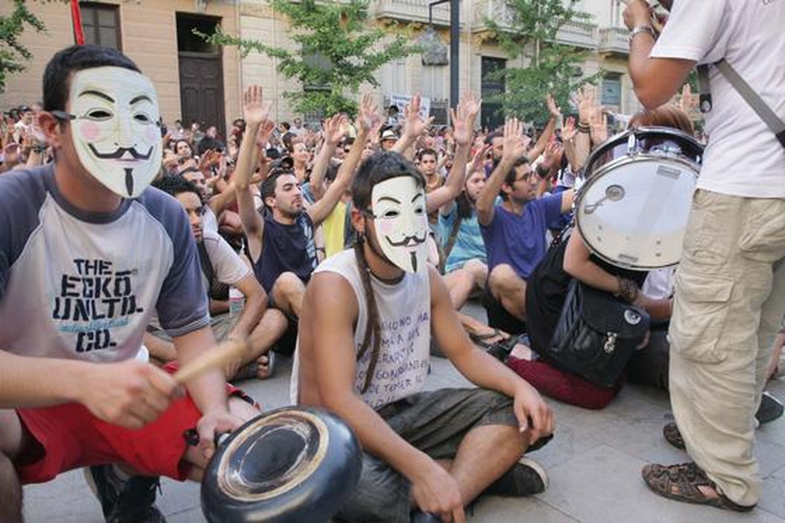 Las imágenes de la manifestación de los indignados en Granada el 19-J