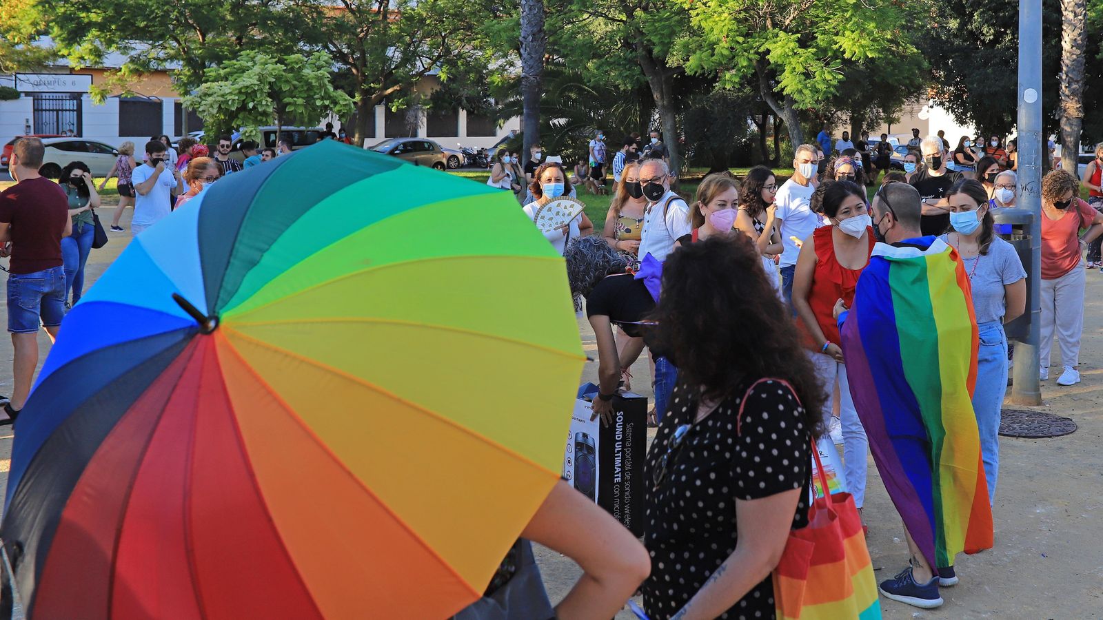 Concentración en Jerez contra la LGTBIQA+fobia