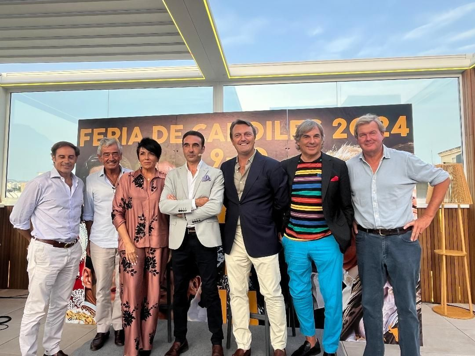 Miguel Báez ‘El Litri’, José María Pacheco, Yolanda Marín, Enrique  Ponce, Raúl Gracia ’El Tato’, Hubertus de Hohenlohe y Fermín Bohórquez.