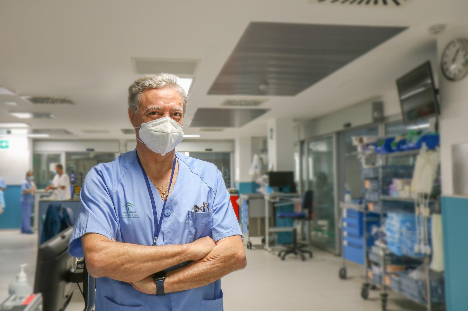 José María López en la UCI dl Hospital Virgen del Rocío.