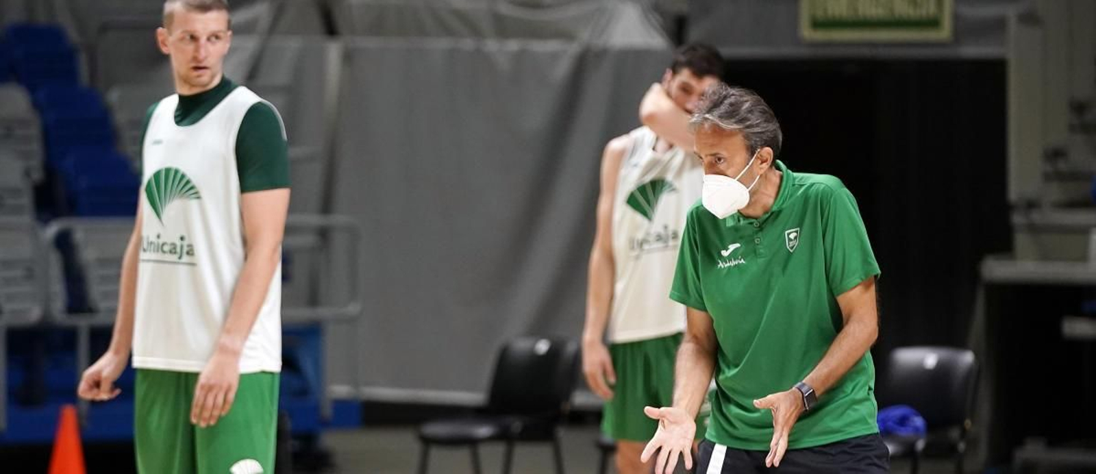 Luis Casimiro, en un entrenamiento en el Carpena.
