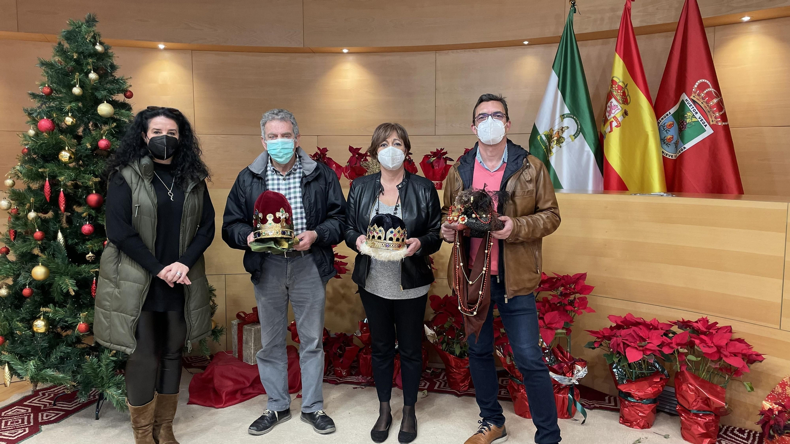 Los emisarios de los tres Reyes Magos en Huétor Vega.