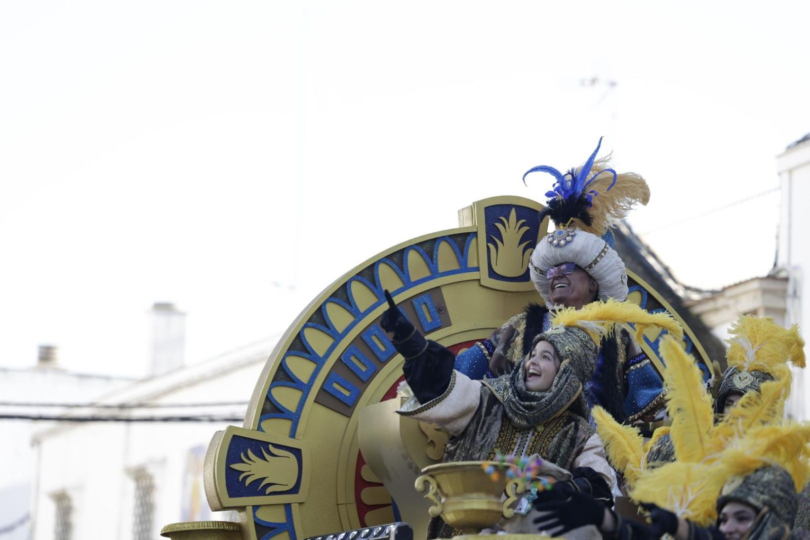 El Rey Baltasar, durante la cabalgata.