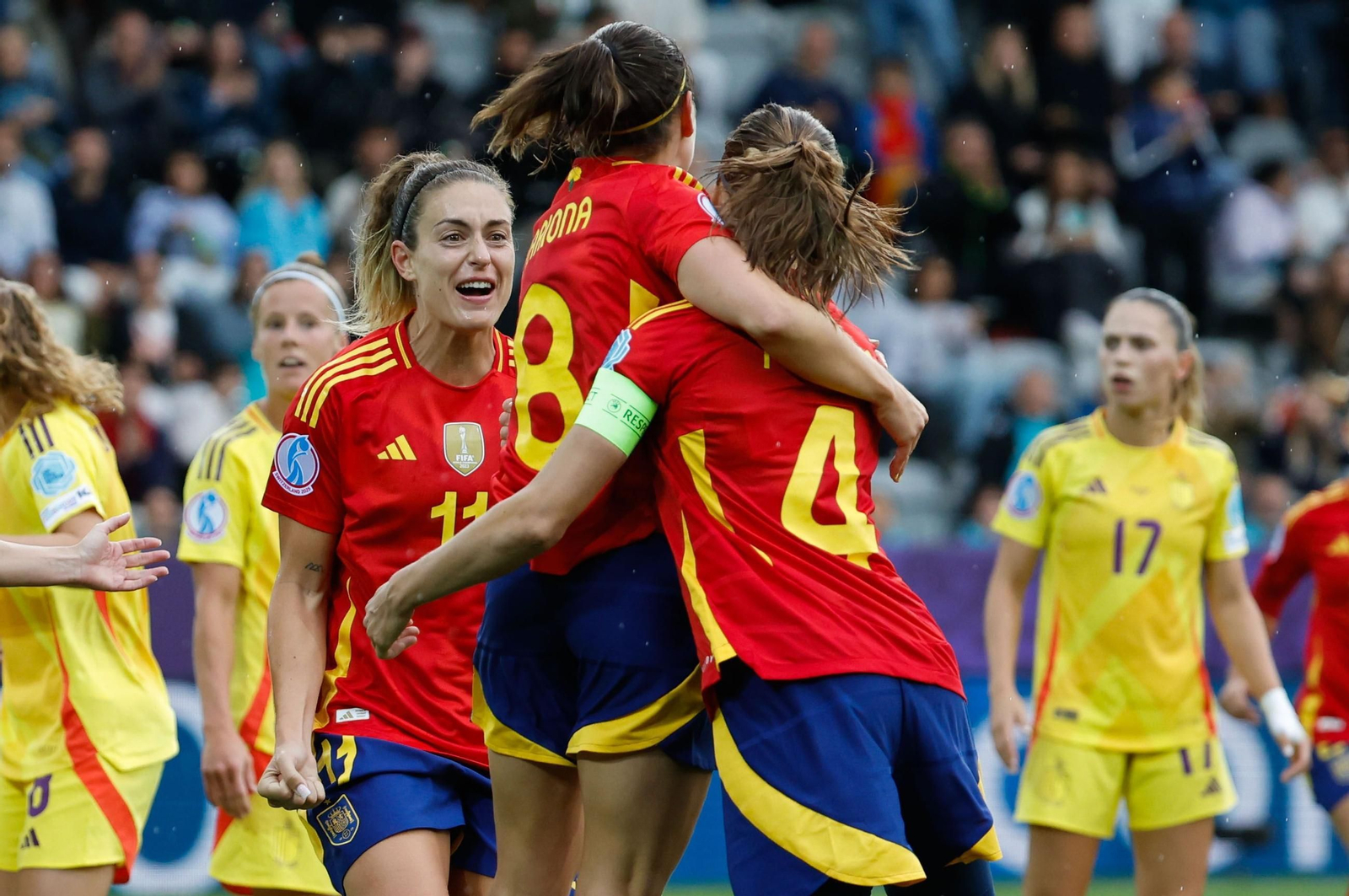 Las fotos de la goleada de España sobre Bélgica en la Eurocopa femenina