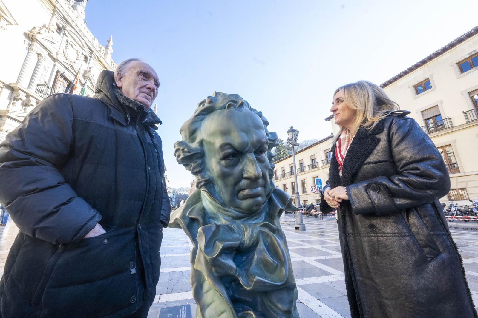 Carazo y Méndez Leite en la presentación hace unos días de las actividades previas a los Goya.