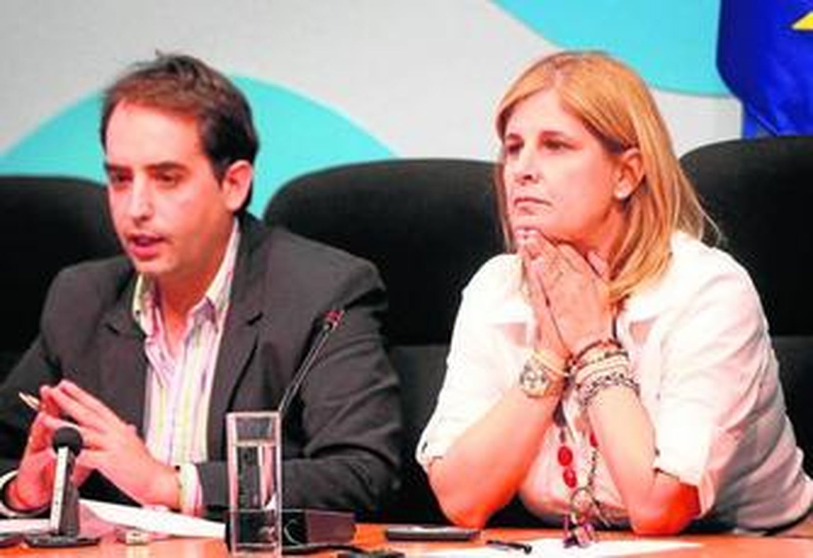 Saldaña y García-Pelayo, en una rueda de prensa reciente en el Ayuntamiento.