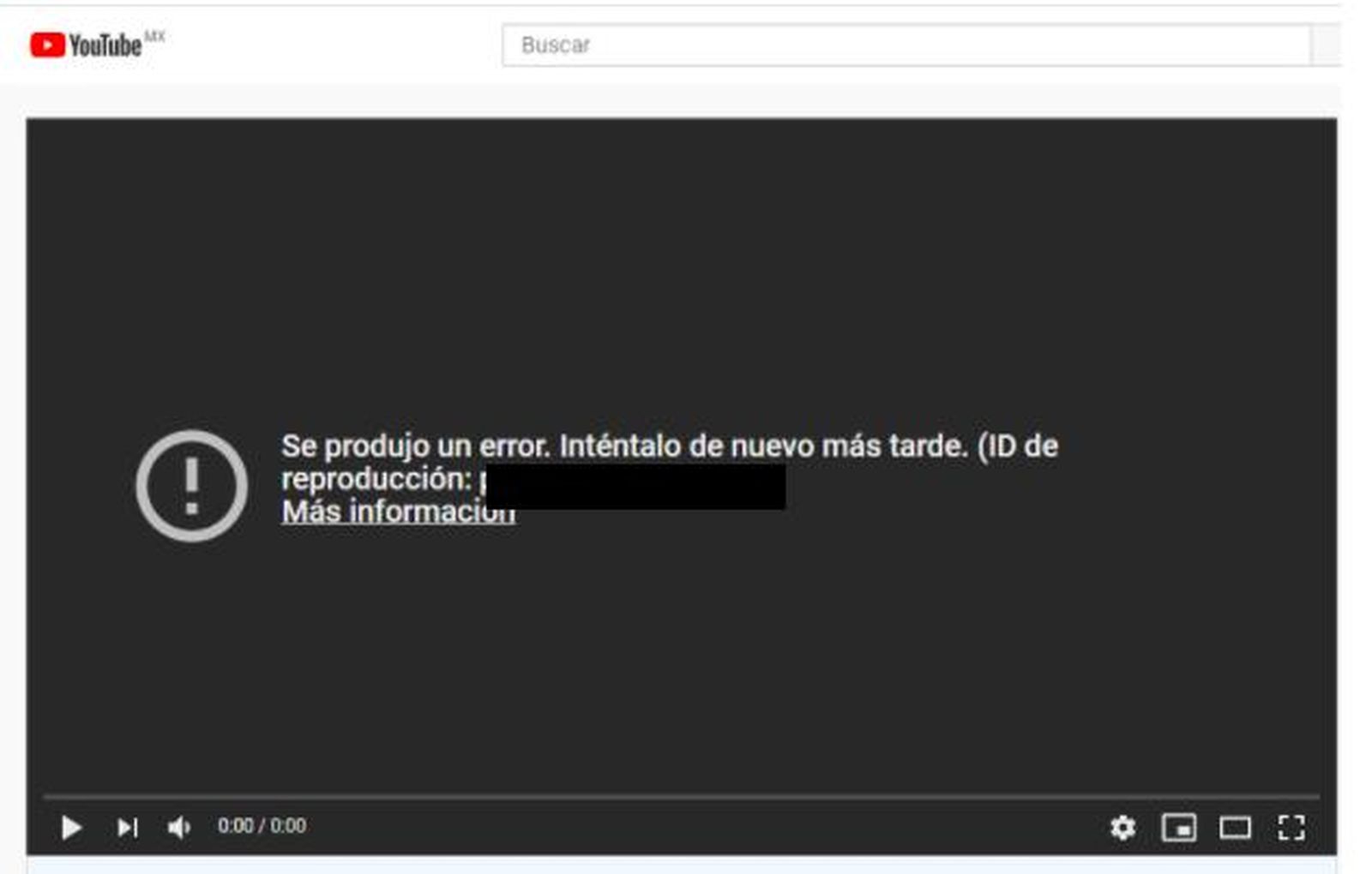 La caída del servicio impedía ver cualquier vídeo.