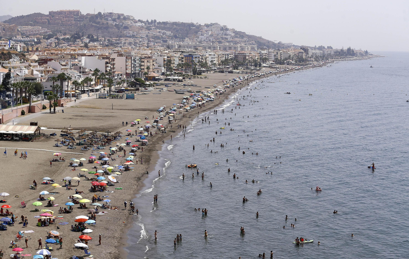 Vista de una plaza de Málaga.