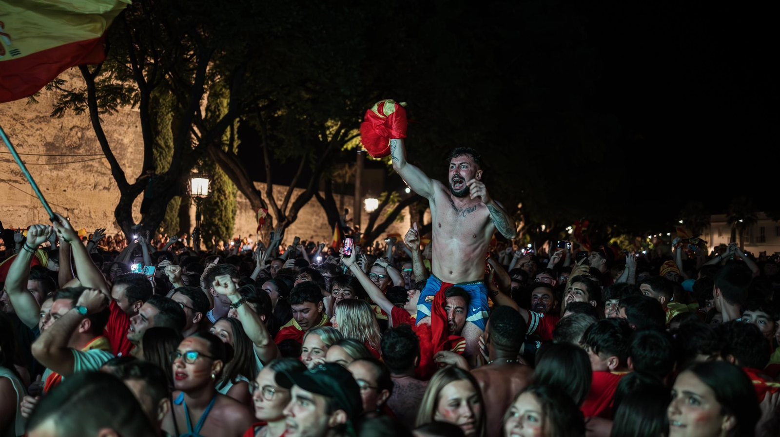 Imágenes de la celebración en Jerez del triunfo de España en la Eurocopa