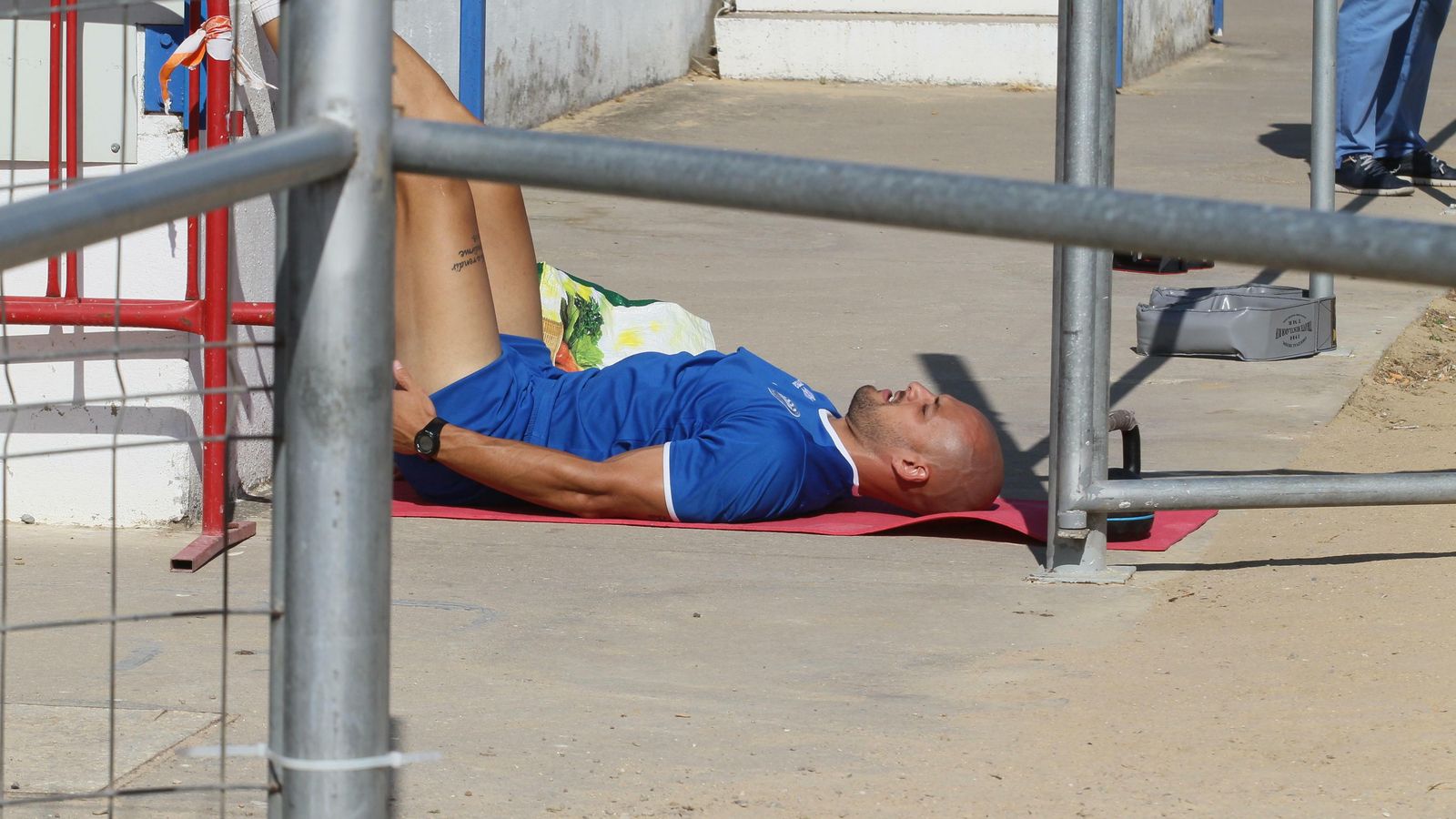 Kevin Levis, ejercitándose en solitario en La Juventud.