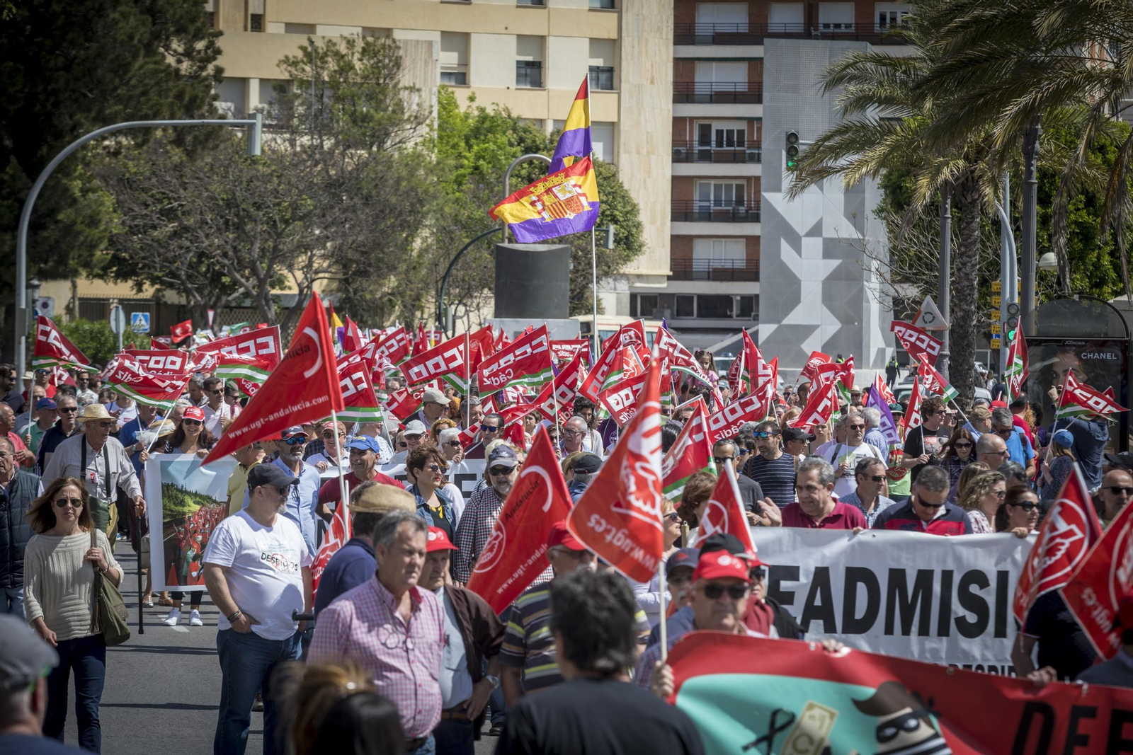 Manifestación de UGT y CCOO