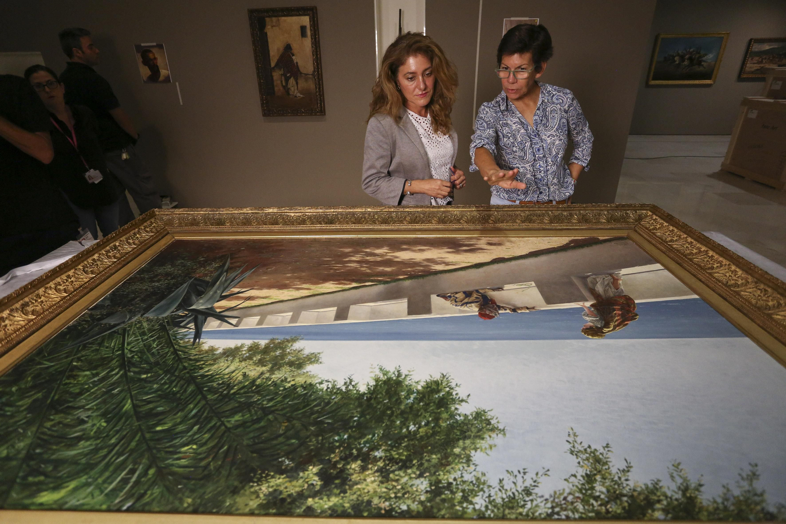 Fotos del montaje de la nueva exposición del Museo Carmen Thyssen