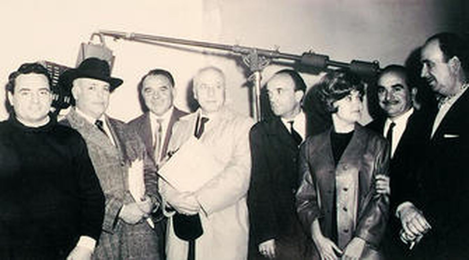 José Jiménez, primero por la izquierda, con El Pipo en la etapa de promoción de El Cordobés.