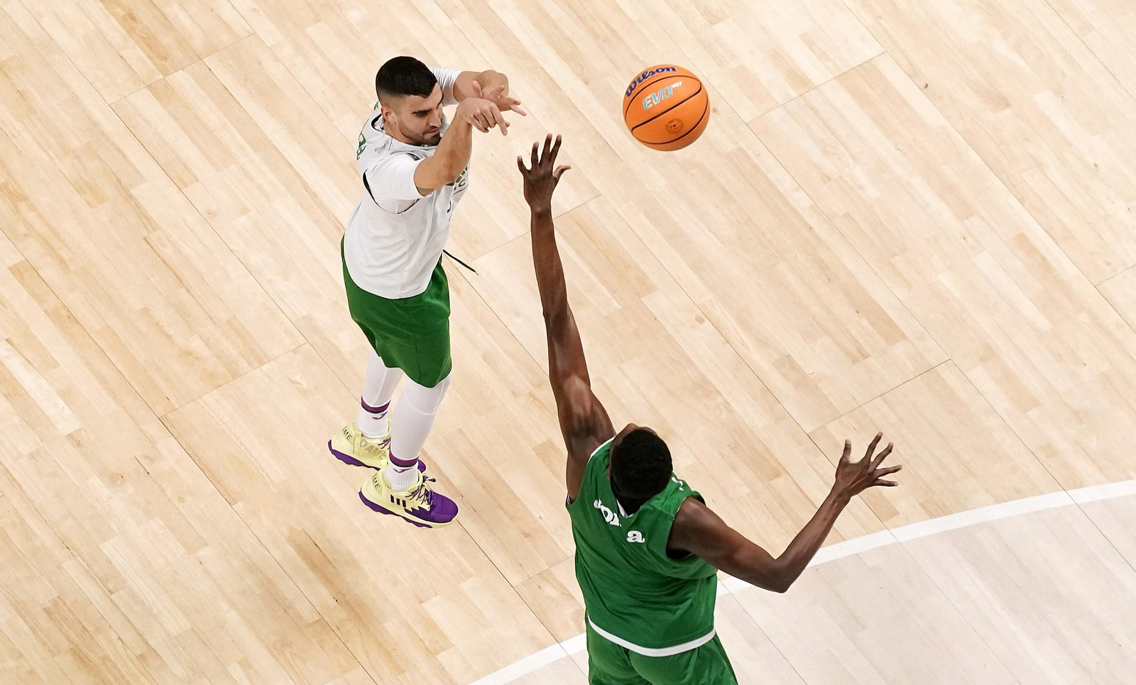 Las fotos del entrenamiento del Unicaja antes del partido ante el Cluj