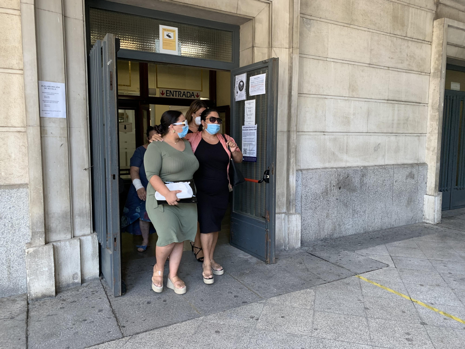 Saray Montoya, al salir de los juzgados el pasado miércoles.