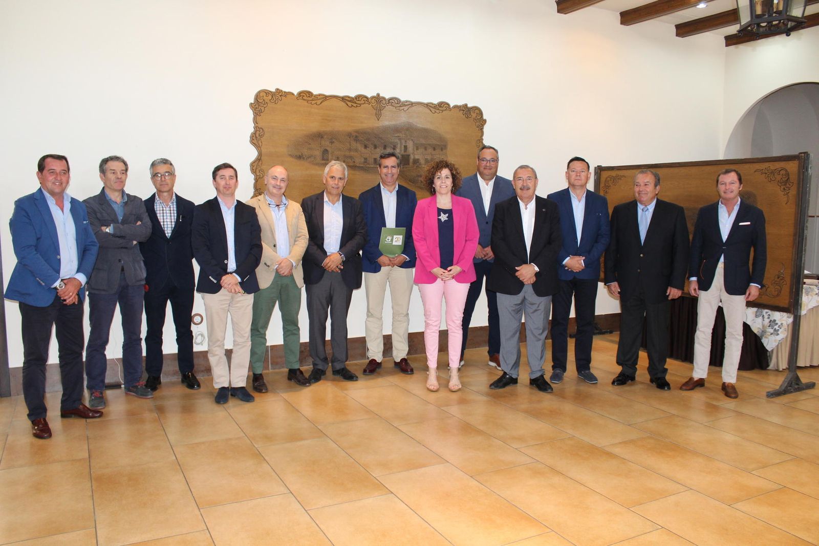 Los representantes de Agrocolor, en el acto de la Junta General Ordinaria Anual celebrado en Huelva.