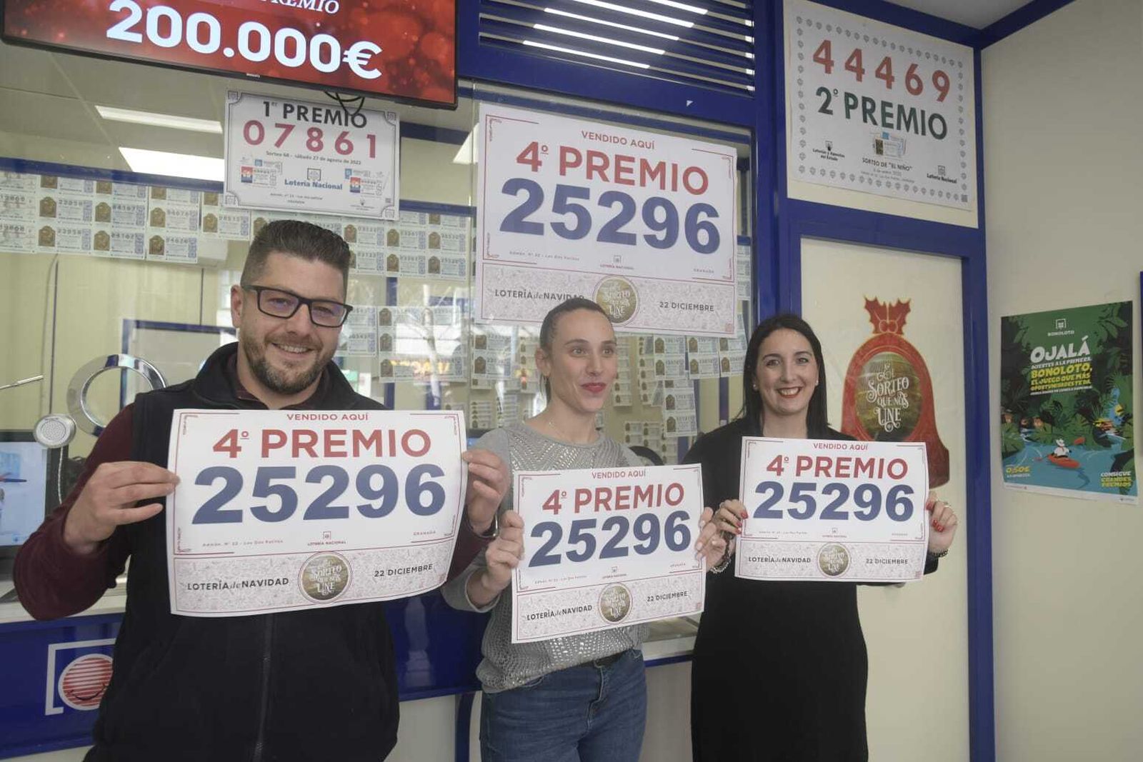 Así ha sido la celebración de los premios de la Lotería de Navidad en la provincia de Granada