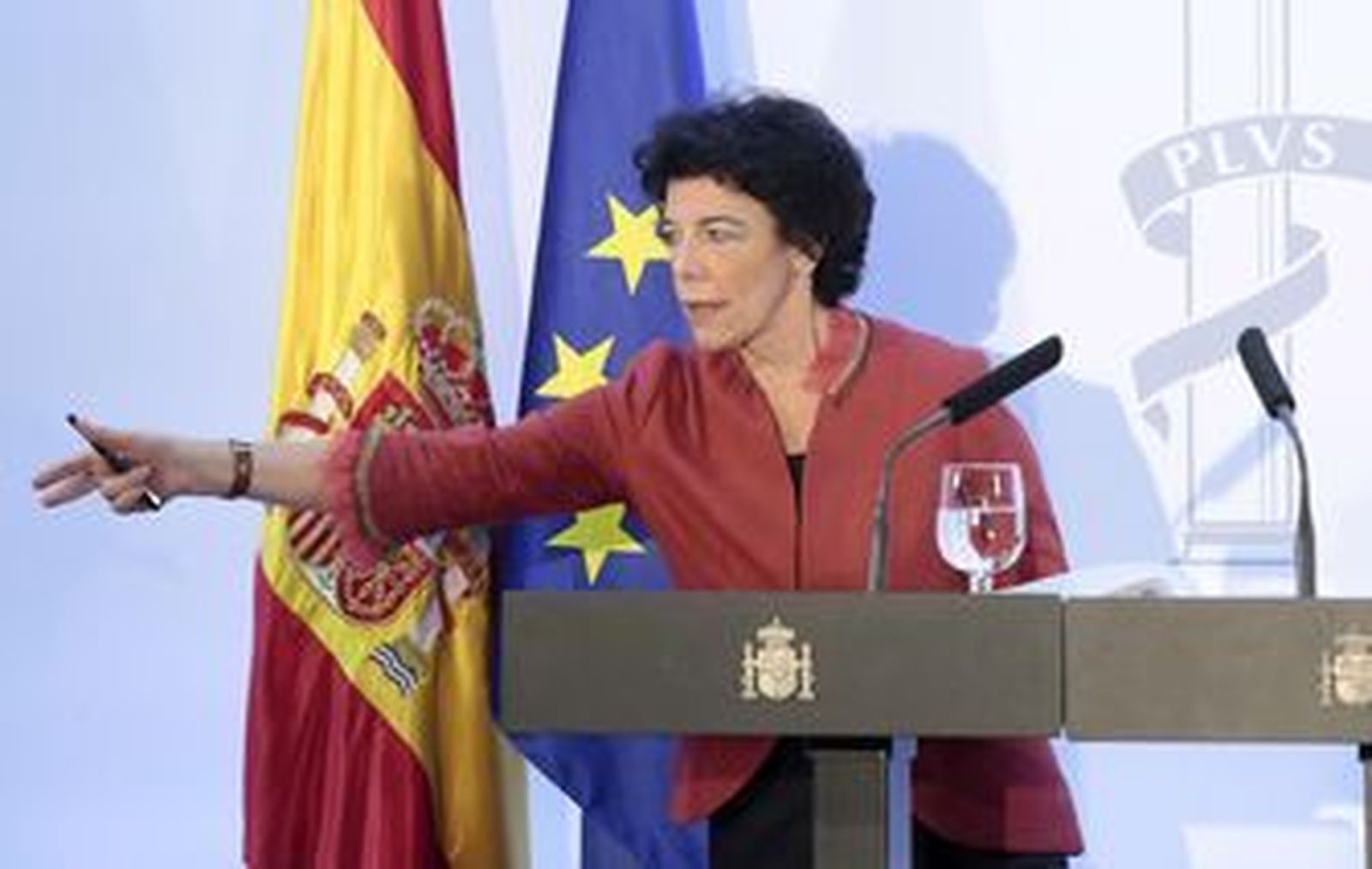 Isabel Celaá, en una comparecencia de prensa durante su etapa como ministra de Educación.