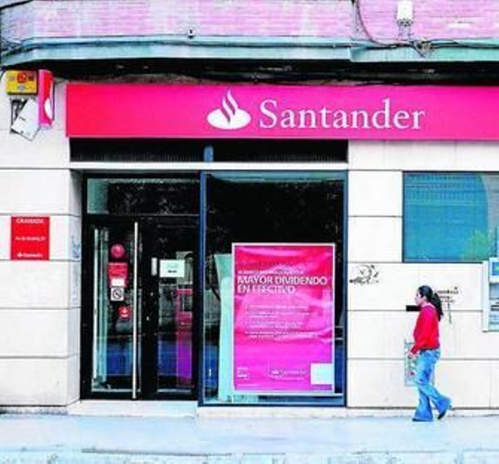Una sucursal del Banco Santander en la capital.
