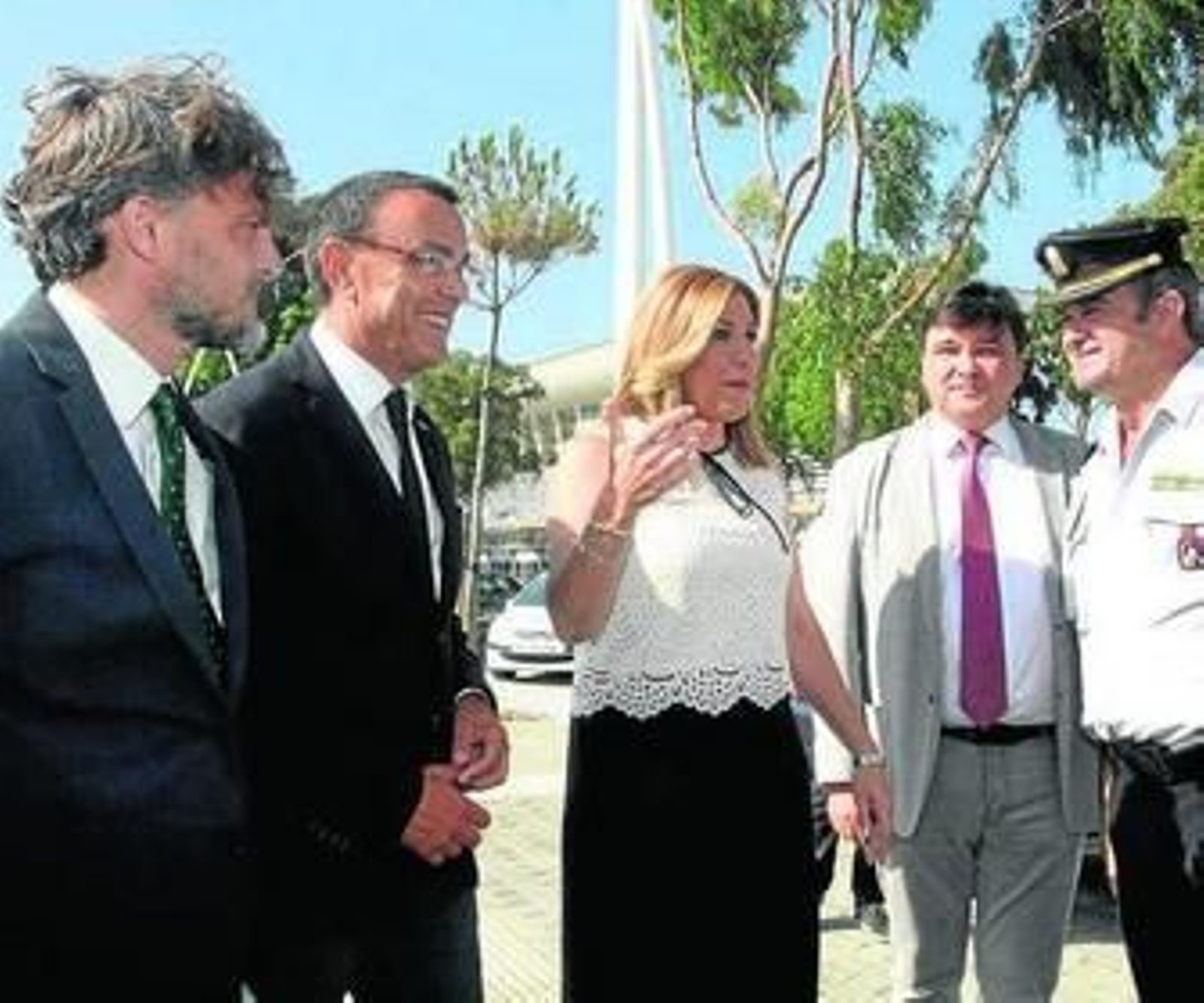 Susana Díaz en el Paseo de la Ría el pasado 5 de julio.