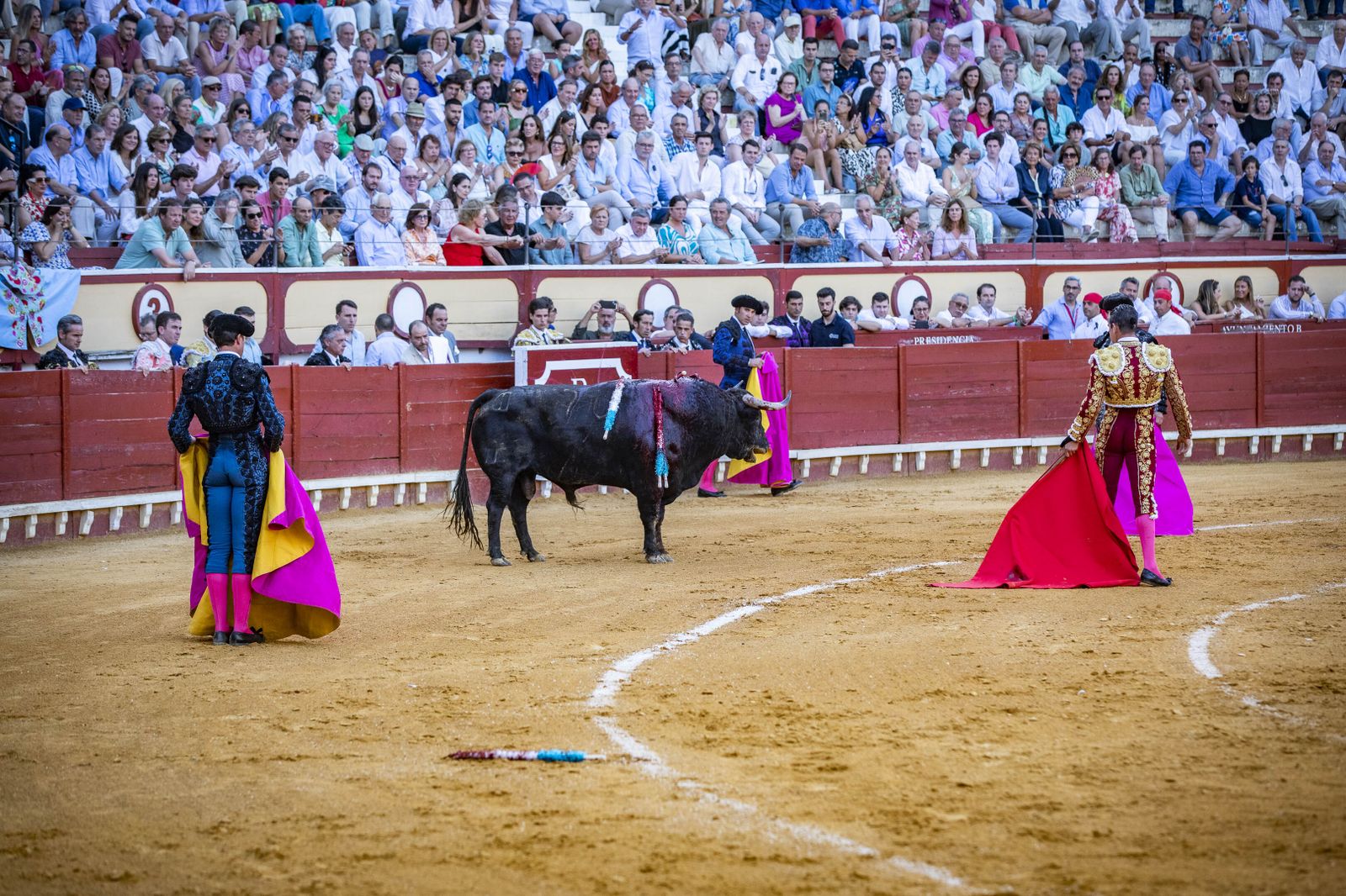 Daniel Crespo, Manzanares y Juan Ortega, en la plaza de toros de El Puerto
