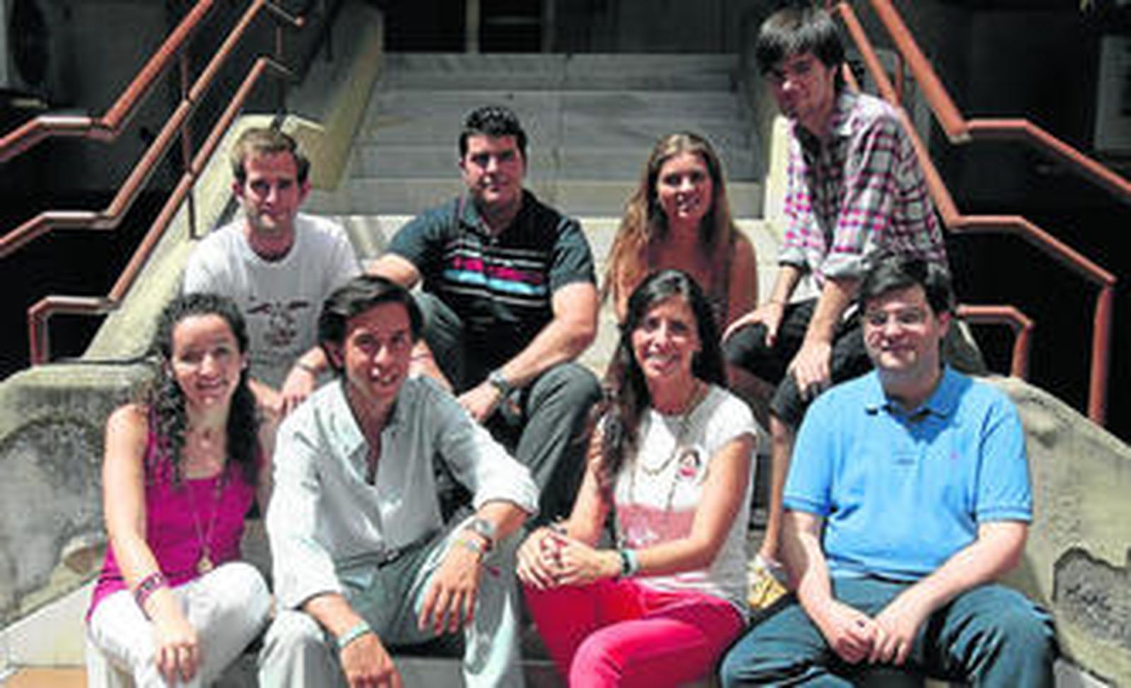 Un grupo de jóvenes sevillanos que acudirán al encuentro con el Papa en Madrid.