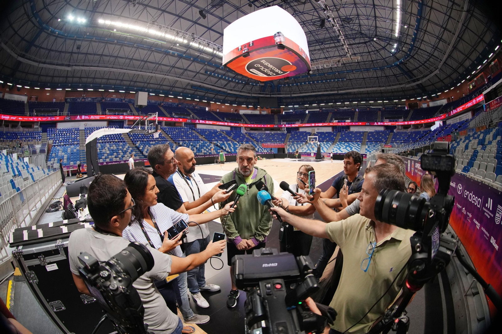 Ibon Navarro, en la rueda de prensa previa.