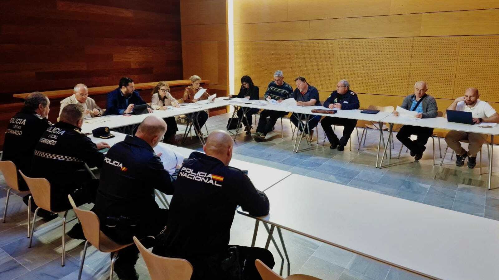 Reunión de coordinación de seguridad para la Semana Santa de San Fernando.