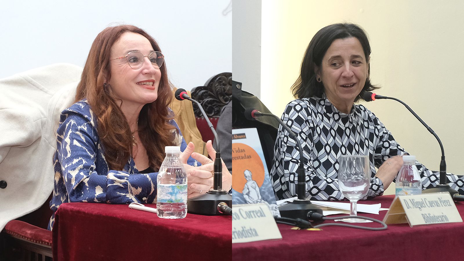 Isabel Álvarez, autora de ‘Vidas prestadas’, y Susana Noeda, de la editorial Adeshoras.