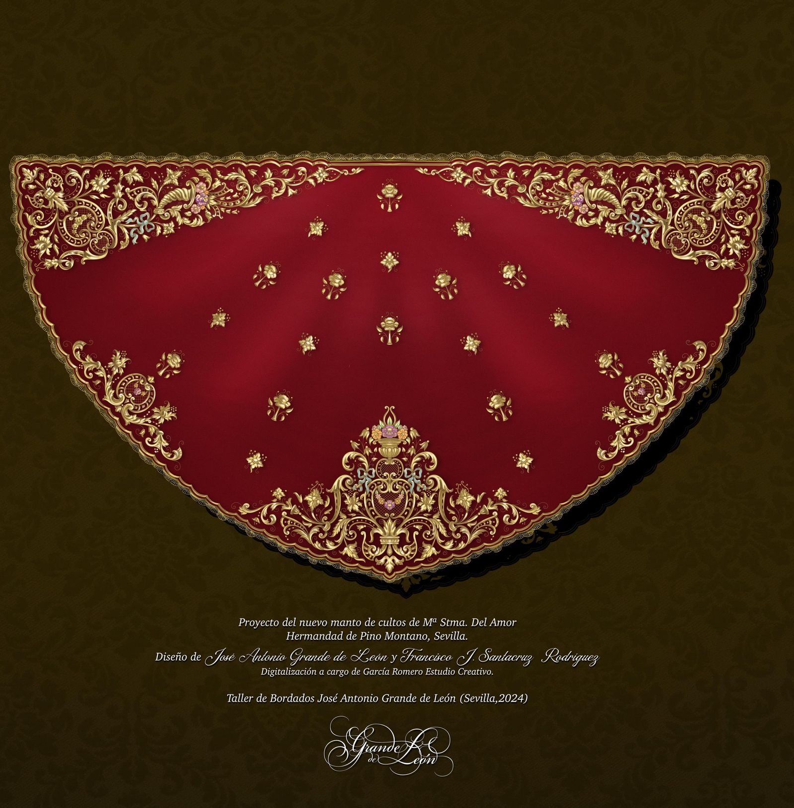 El manto sigue el clásico estilo regionalista
