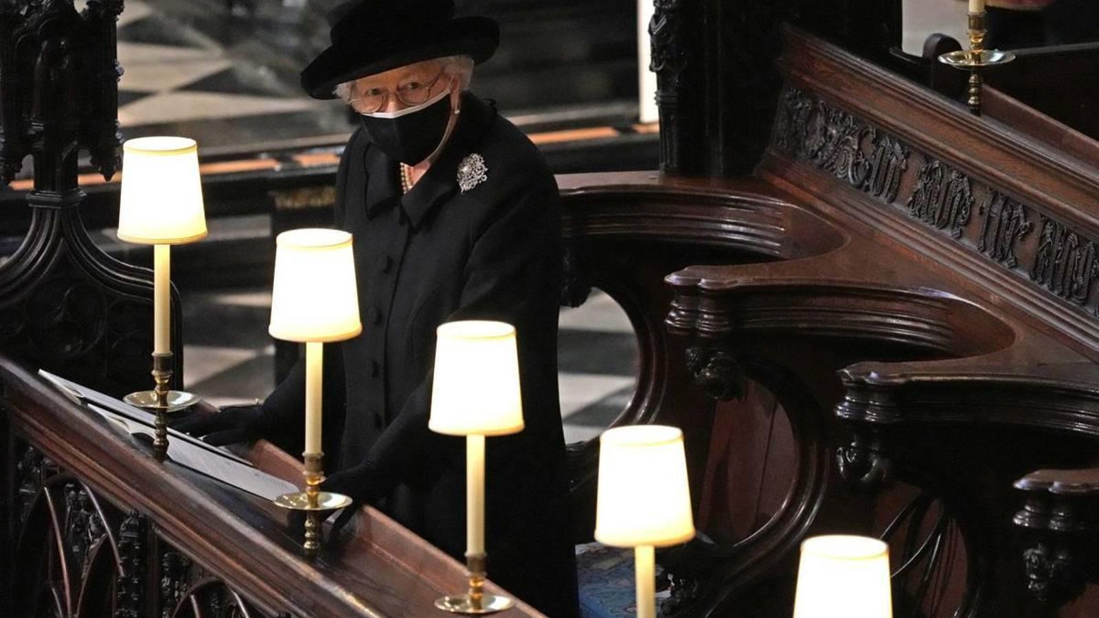 La reina Isabel, en el funeral de su esposo el pasado 17 de abril.