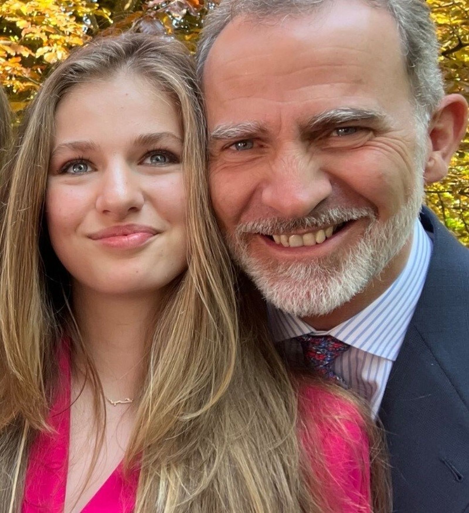 Doña Leonor y el Rey en la mañana de la graduación de la princesa en Gales