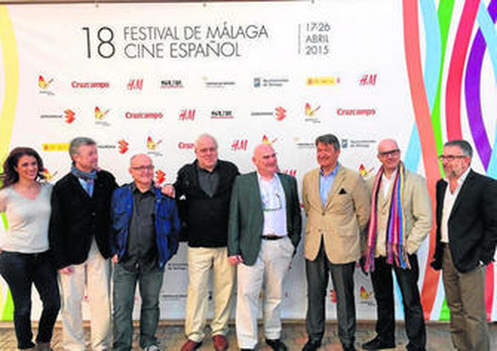 Miembros del documental, momentos antes de su estreno en Málaga.