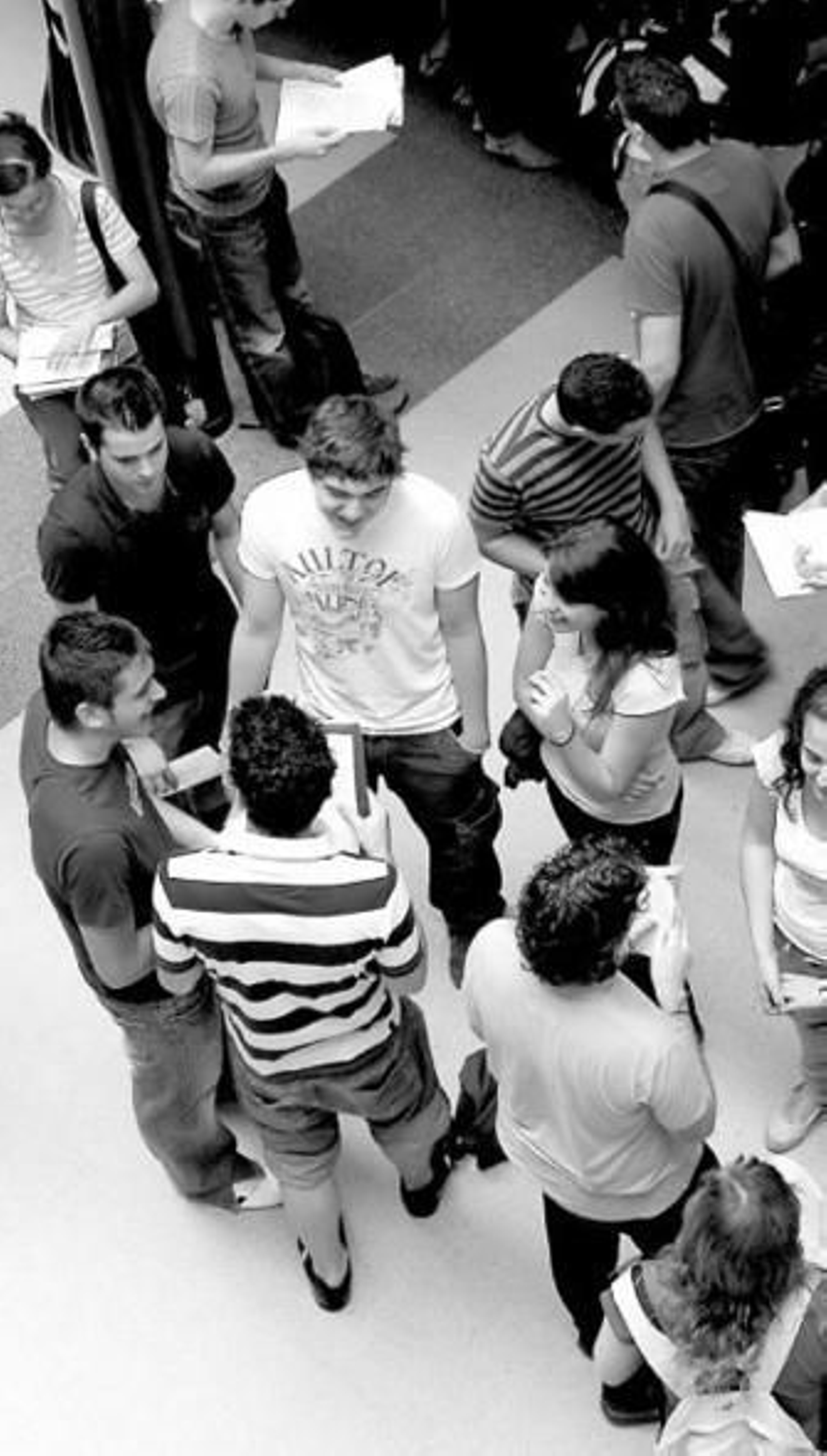 Un grupo de estudiantes durante los exámenes de Selectividad.