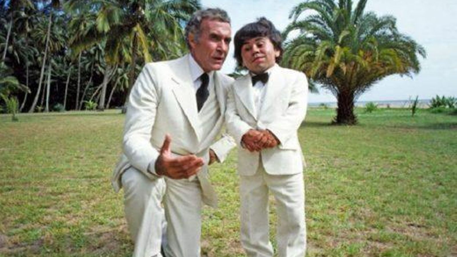Ricardo Montalbán y Hevé Villechaize en 'La isla de la fantasía'