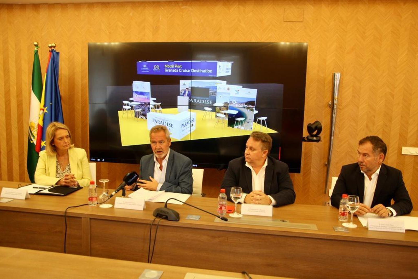 José García Fuentes, durante la presentación del stand del puerto de Motril
