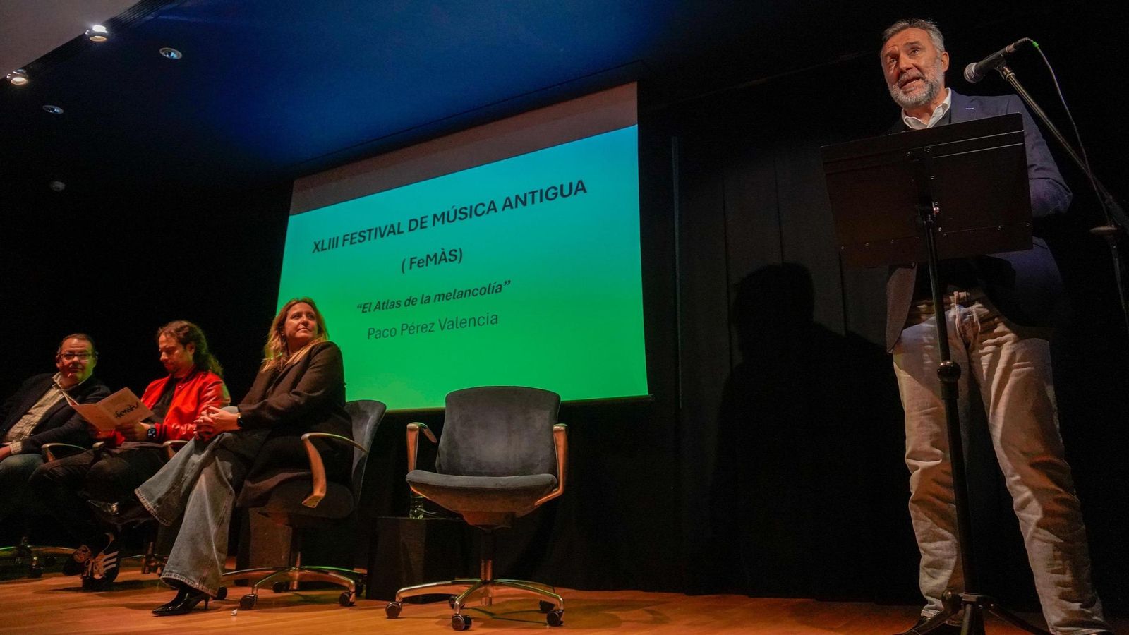 Paco Pérez Valencia durante su locución en el acto