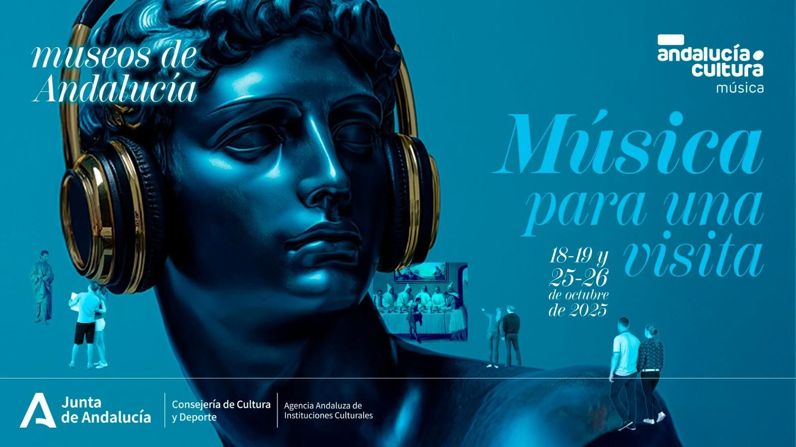 Cartel promocional de música para una visita