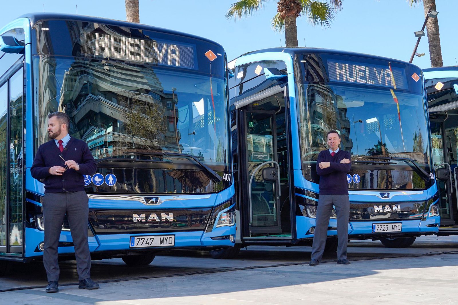 Imágenes de la presentación de los nuevos autobuses eléctricos