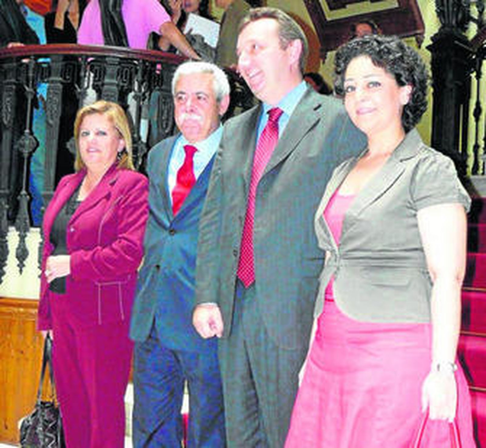 Rueda y Recio, en primer plano, en la toma de posesión de delegados de la Junta en Almería en 2008.