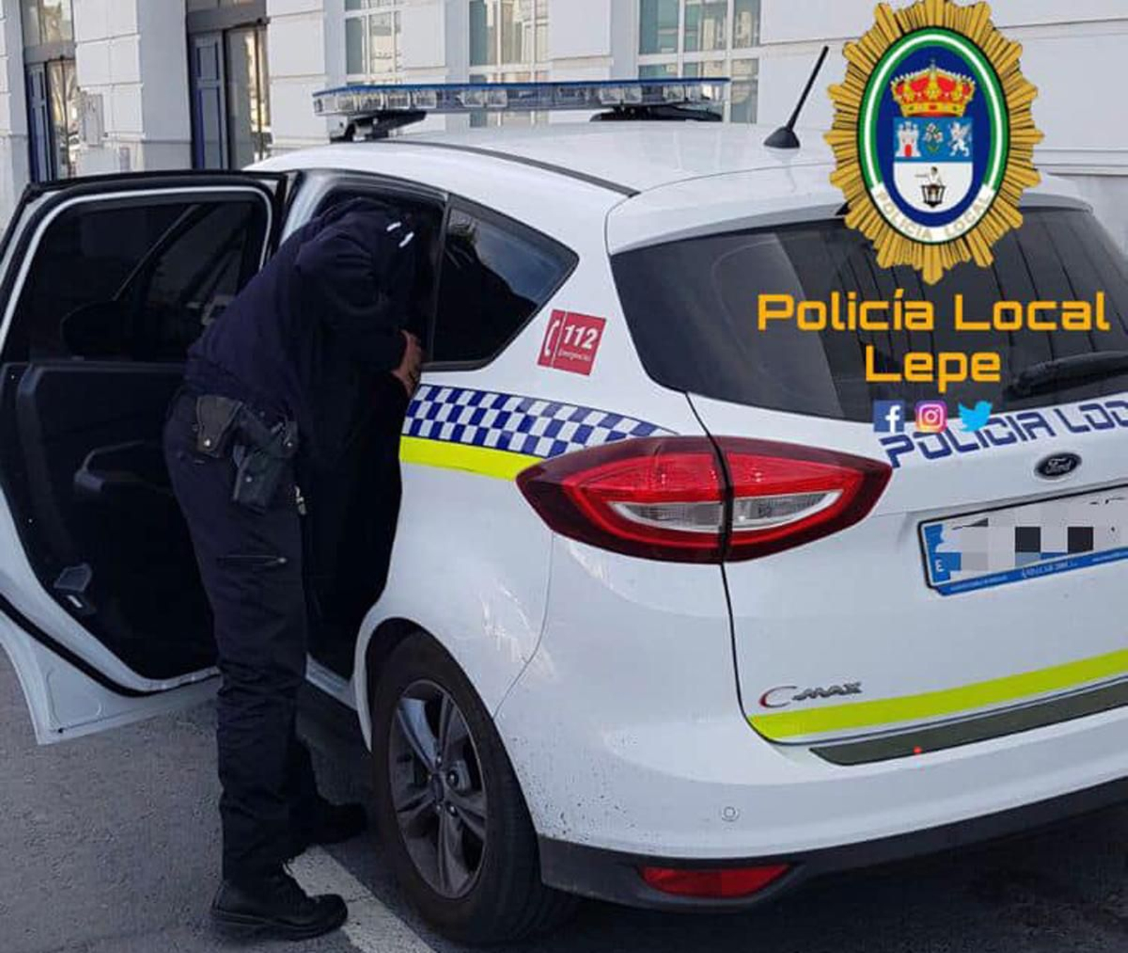 Imagen de archivo de una intervención de la Policía Local de Lepe