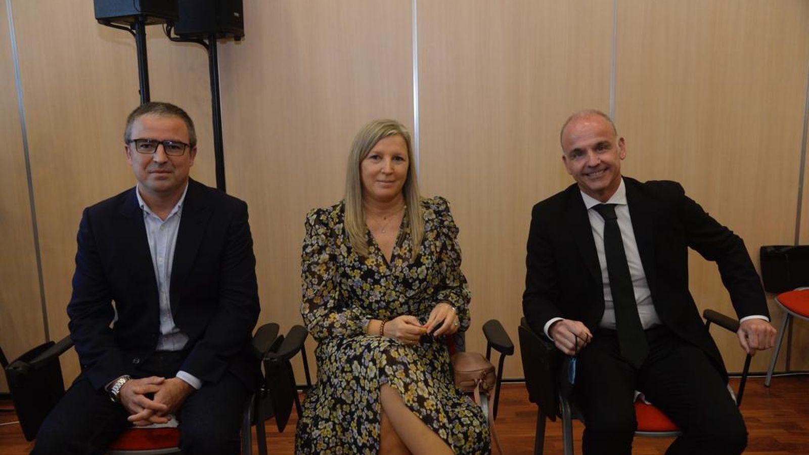 Los premiados, Daniel Pérez, Pilar Martínez y Eduardo Barrero.