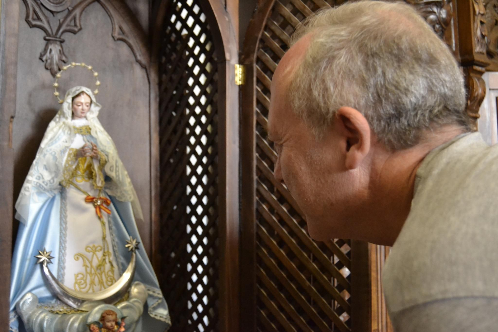 Restauración de la Virgen de la Inmaculada encontrada en Villa del Río